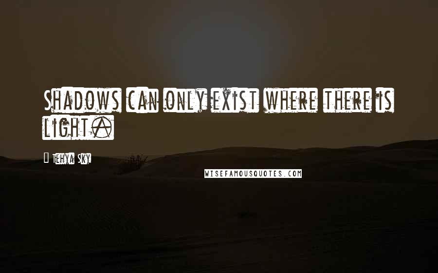 Tehya Sky Quotes: Shadows can only exist where there is light.