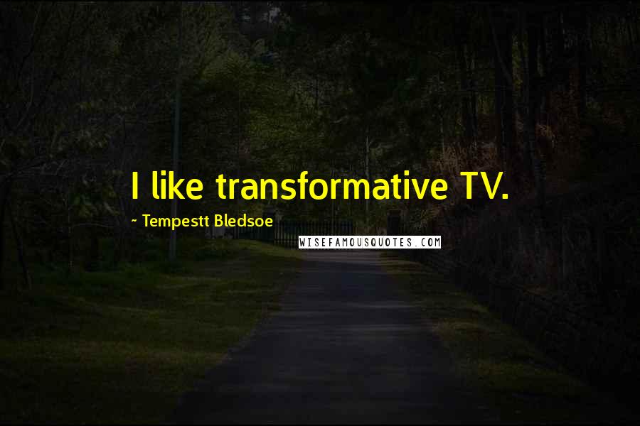 Tempestt Bledsoe Quotes: I like transformative TV.