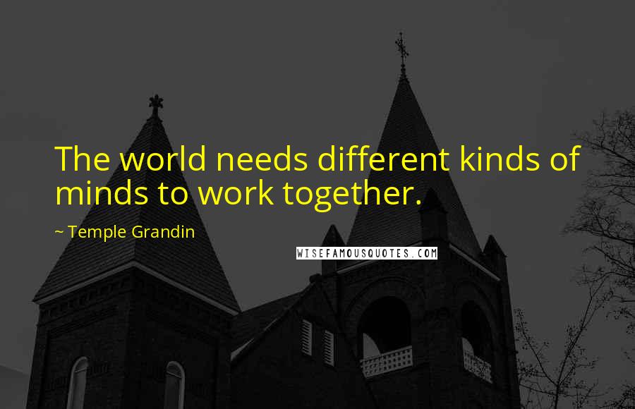 Temple Grandin Quotes: The world needs different kinds of minds to work together.