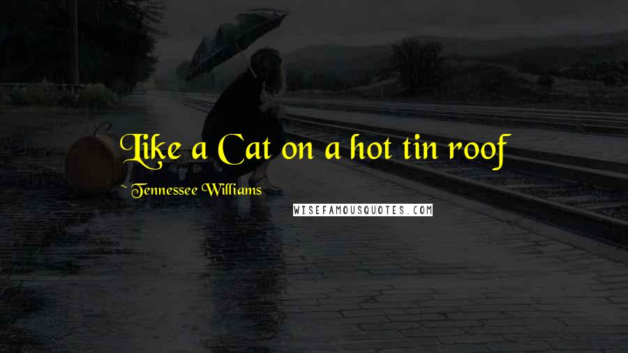 Tennessee Williams Quotes: Like a Cat on a hot tin roof