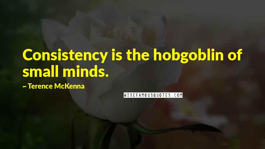 Terence McKenna Quotes: Consistency is the hobgoblin of small minds.