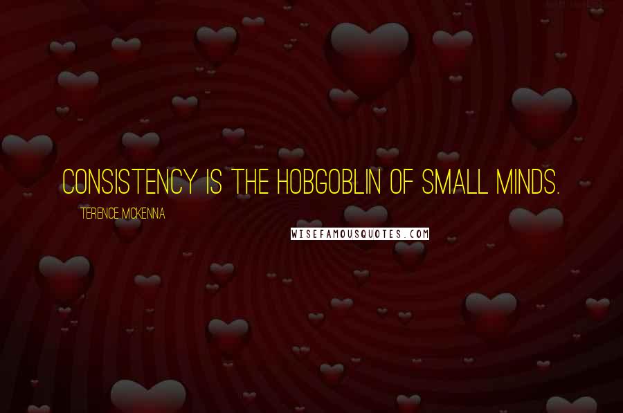 Terence McKenna Quotes: Consistency is the hobgoblin of small minds.