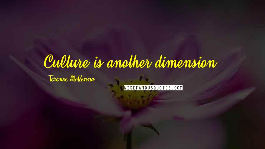 Terence McKenna Quotes: Culture is another dimension.