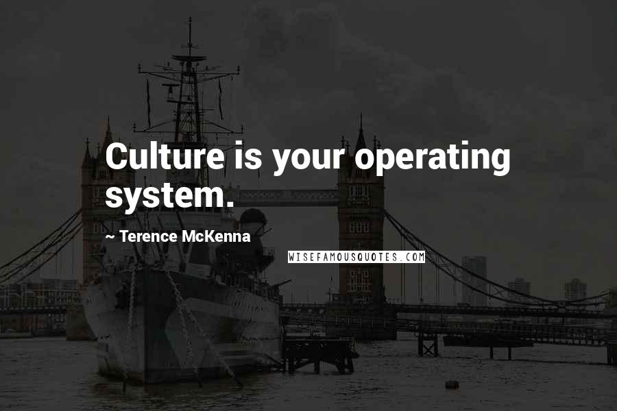 Terence McKenna Quotes: Culture is your operating system.