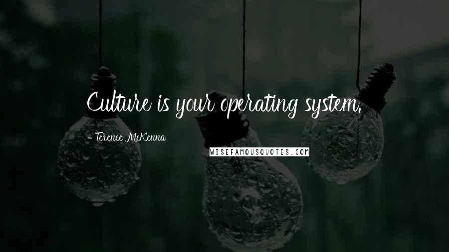 Terence McKenna Quotes: Culture is your operating system.