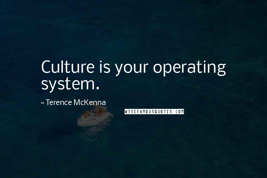 Terence McKenna Quotes: Culture is your operating system.