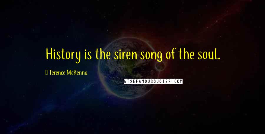 Terence McKenna Quotes: History is the siren song of the soul.