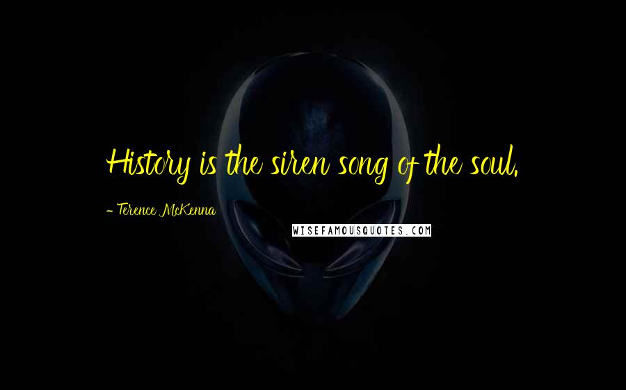 Terence McKenna Quotes: History is the siren song of the soul.