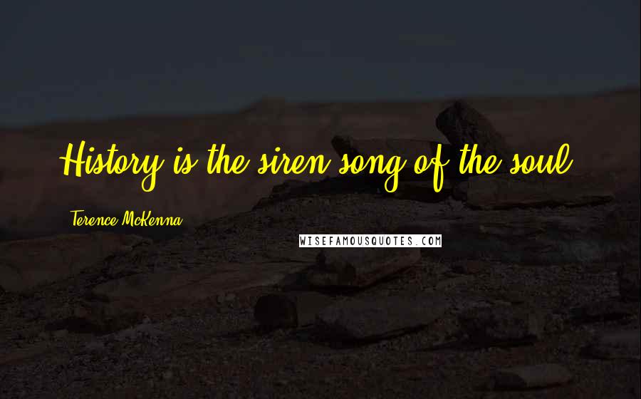 Terence McKenna Quotes: History is the siren song of the soul.