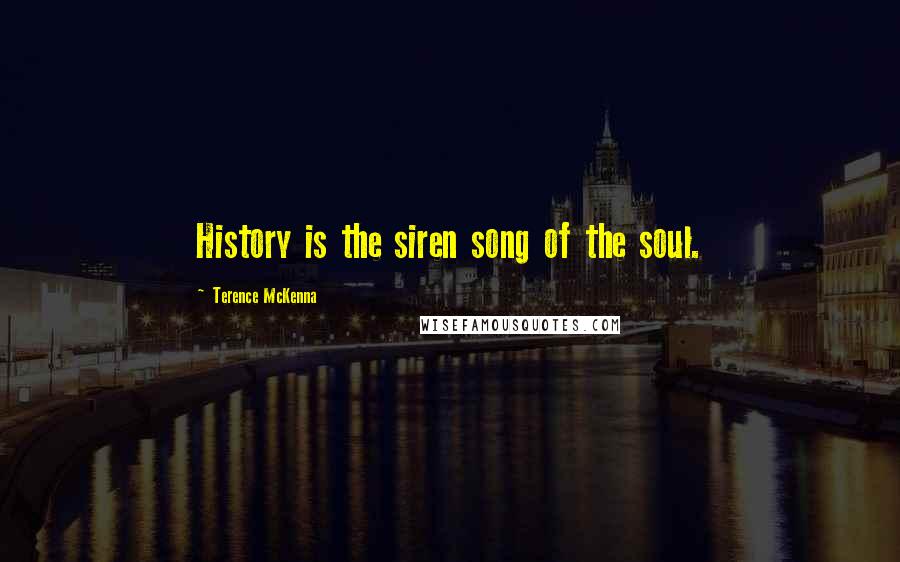 Terence McKenna Quotes: History is the siren song of the soul.