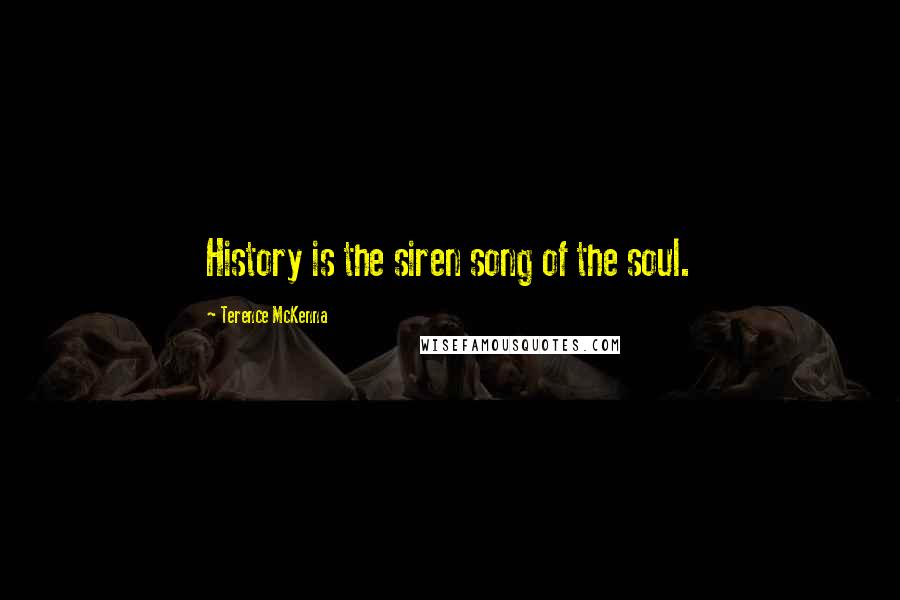 Terence McKenna Quotes: History is the siren song of the soul.