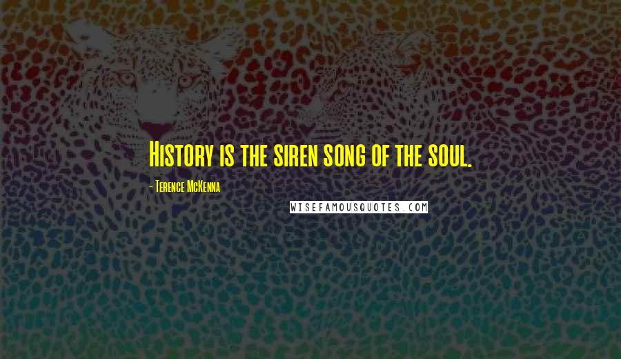 Terence McKenna Quotes: History is the siren song of the soul.