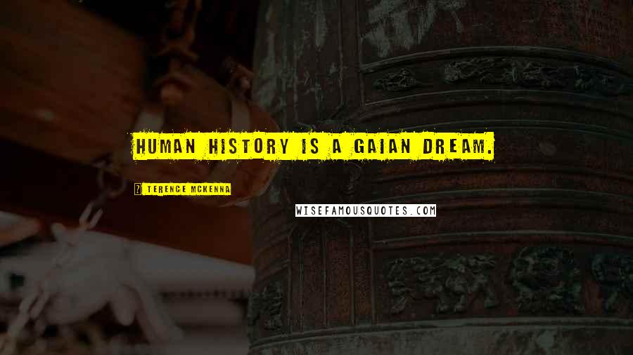 Terence McKenna Quotes: Human history is a Gaian dream.