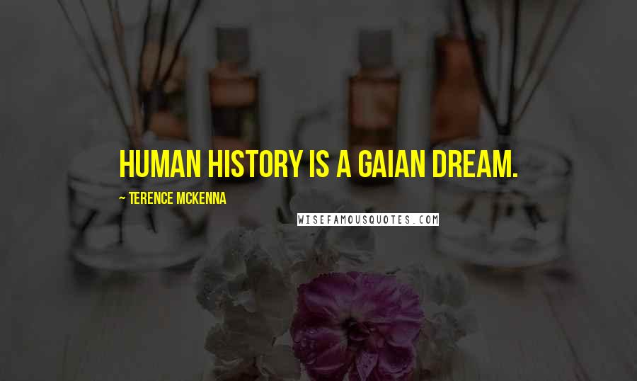 Terence McKenna Quotes: Human history is a Gaian dream.