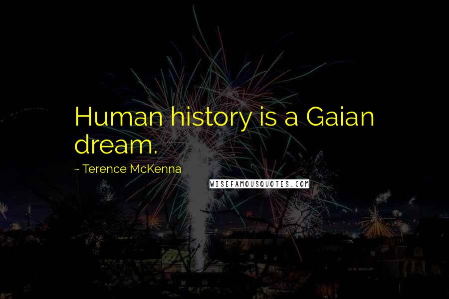 Terence McKenna Quotes: Human history is a Gaian dream.