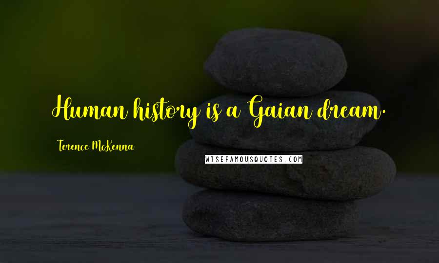 Terence McKenna Quotes: Human history is a Gaian dream.