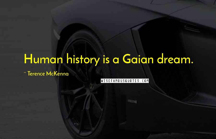 Terence McKenna Quotes: Human history is a Gaian dream.