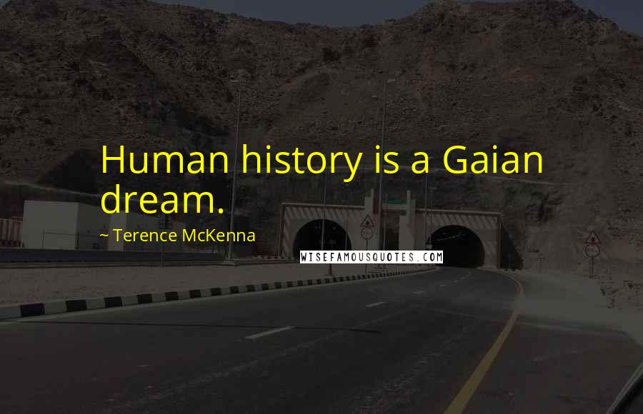 Terence McKenna Quotes: Human history is a Gaian dream.