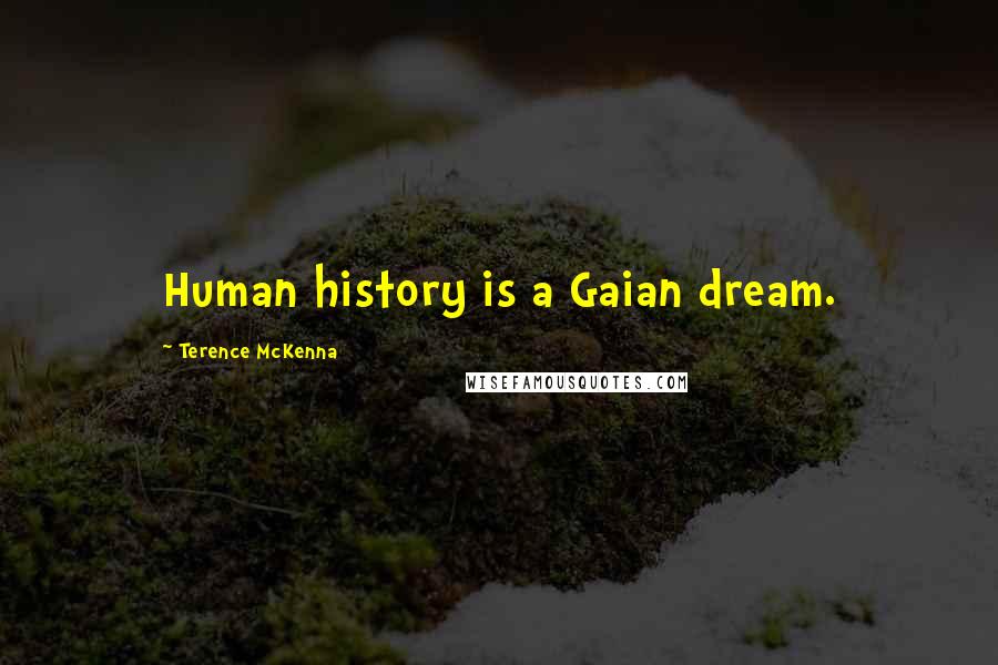 Terence McKenna Quotes: Human history is a Gaian dream.