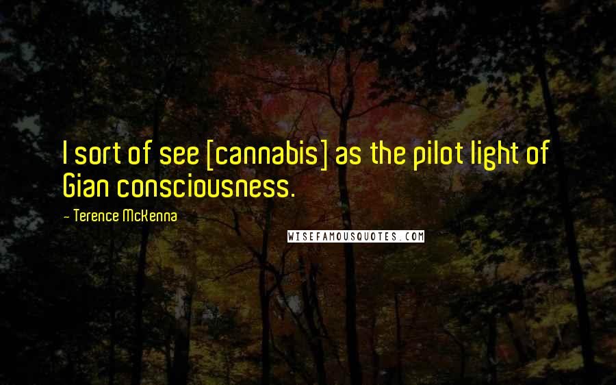 Terence McKenna Quotes: I sort of see [cannabis] as the pilot light of Gian consciousness.