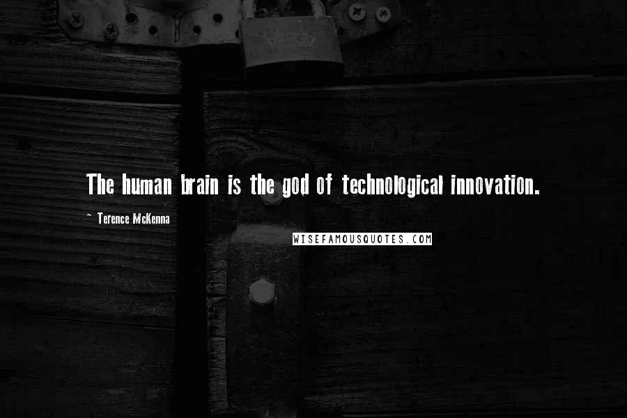 Terence McKenna Quotes: The human brain is the god of technological innovation.