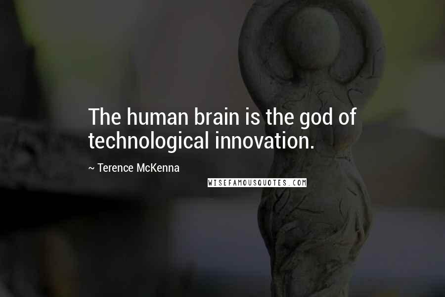 Terence McKenna Quotes: The human brain is the god of technological innovation.