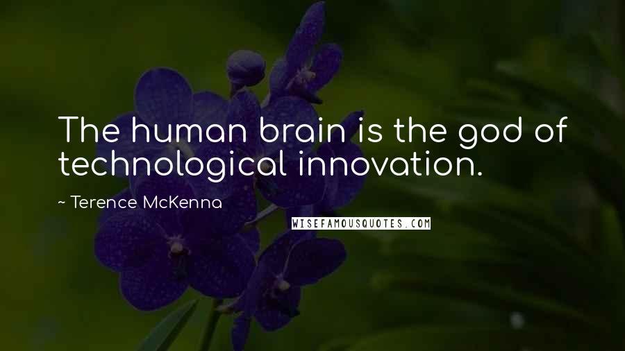 Terence McKenna Quotes: The human brain is the god of technological innovation.