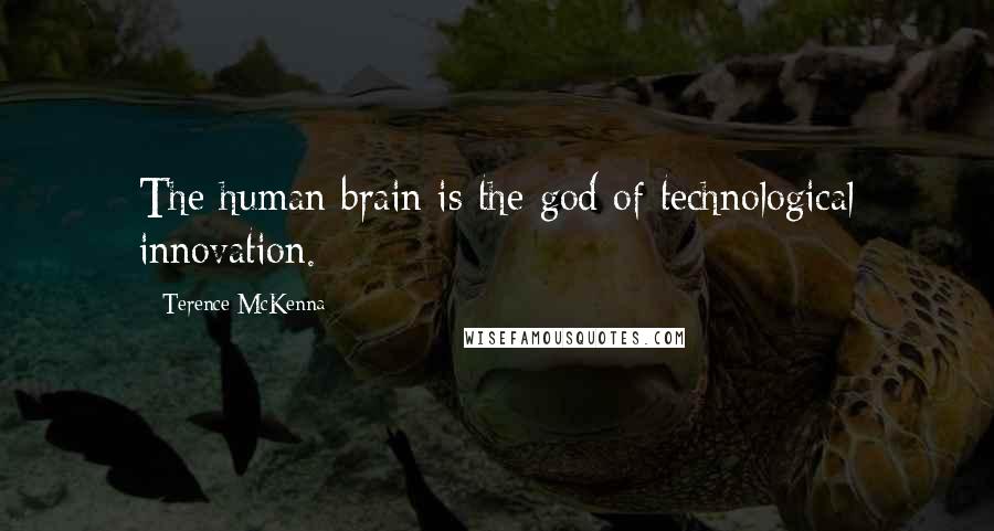 Terence McKenna Quotes: The human brain is the god of technological innovation.