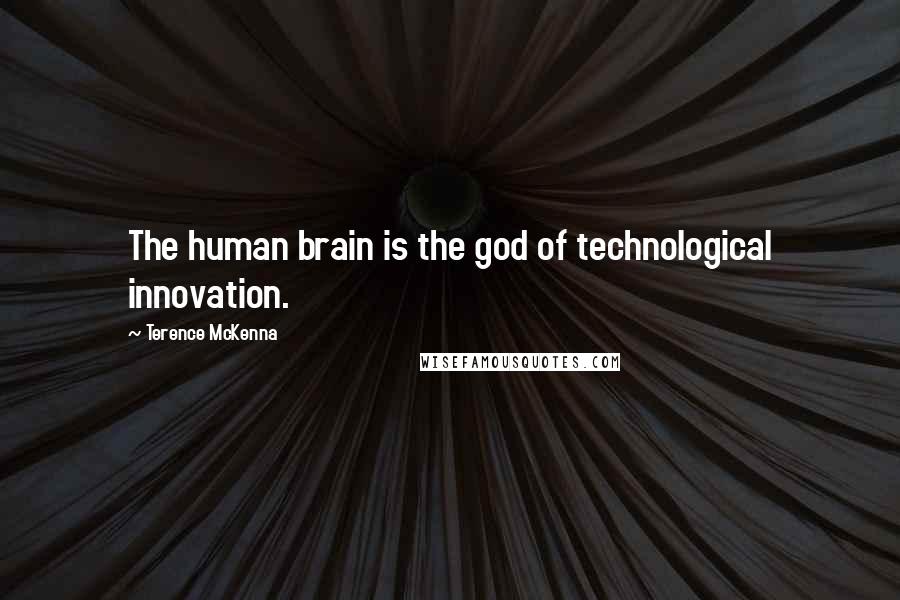 Terence McKenna Quotes: The human brain is the god of technological innovation.