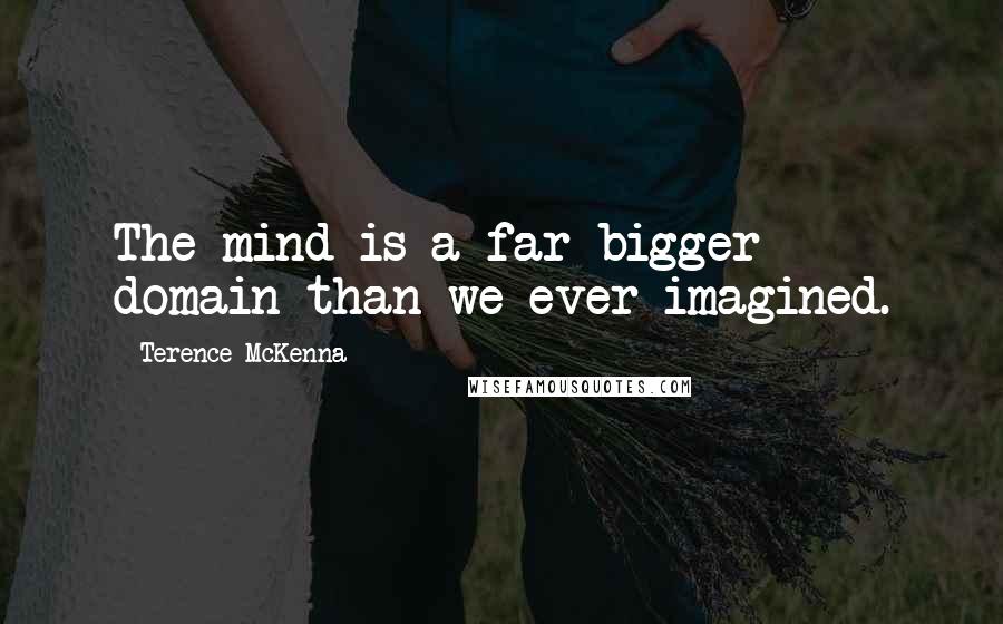 Terence McKenna Quotes: The mind is a far bigger domain than we ever imagined.