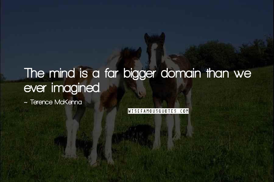 Terence McKenna Quotes: The mind is a far bigger domain than we ever imagined.