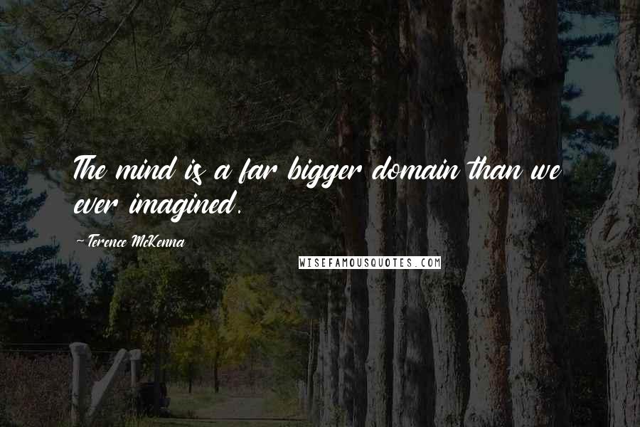 Terence McKenna Quotes: The mind is a far bigger domain than we ever imagined.