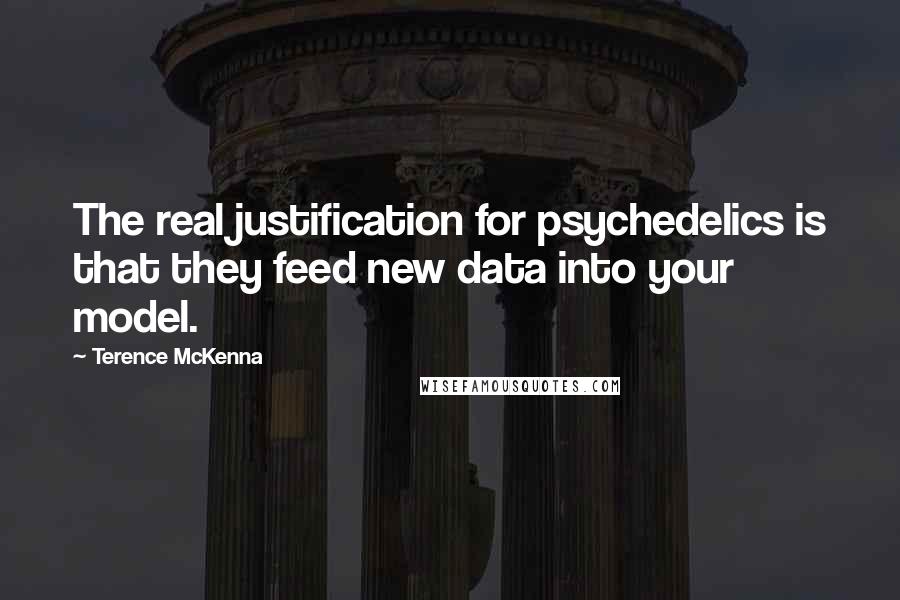 Terence McKenna Quotes: The real justification for psychedelics is that they feed new data into your model.