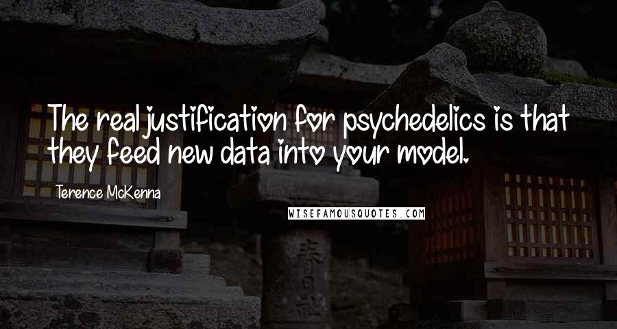 Terence McKenna Quotes: The real justification for psychedelics is that they feed new data into your model.