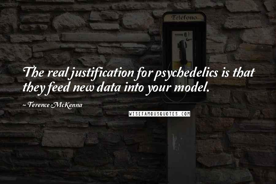 Terence McKenna Quotes: The real justification for psychedelics is that they feed new data into your model.