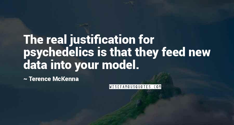 Terence McKenna Quotes: The real justification for psychedelics is that they feed new data into your model.