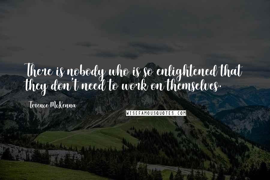 Terence McKenna Quotes: There is nobody who is so enlightened that they don't need to work on themselves.