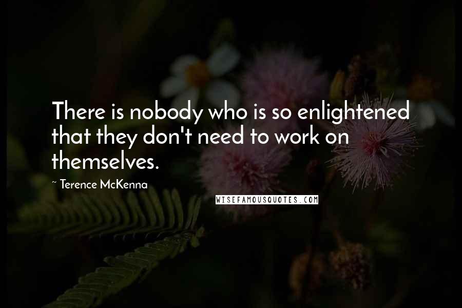 Terence McKenna Quotes: There is nobody who is so enlightened that they don't need to work on themselves.