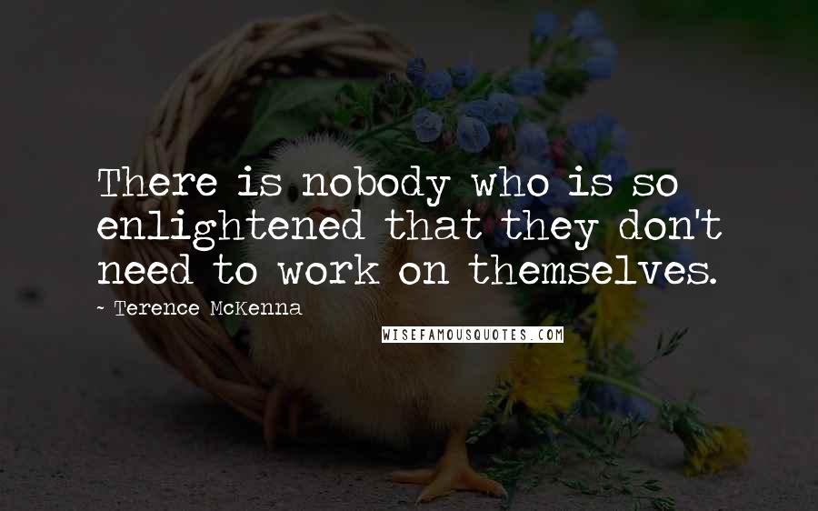 Terence McKenna Quotes: There is nobody who is so enlightened that they don't need to work on themselves.