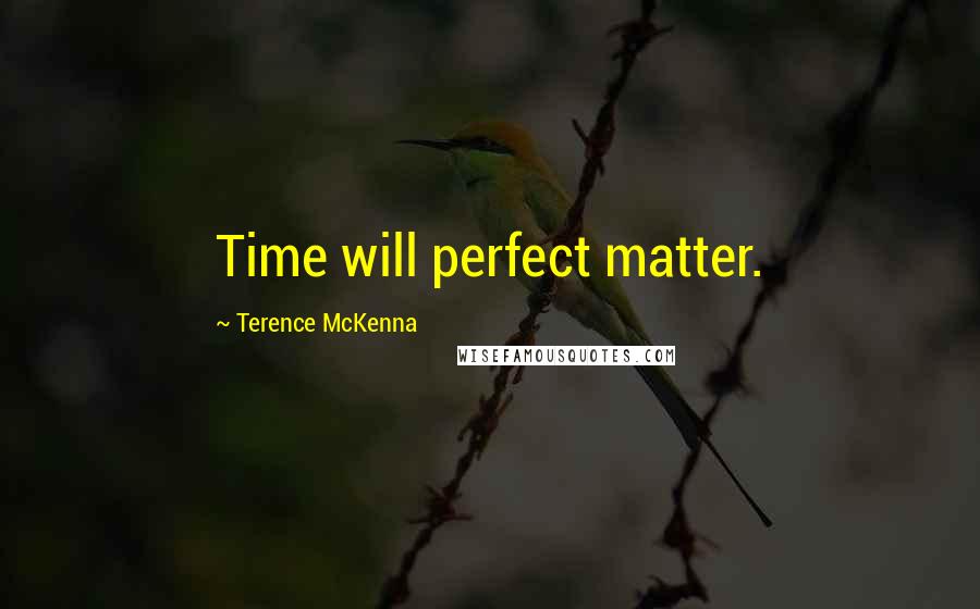 Terence McKenna Quotes: Time will perfect matter.