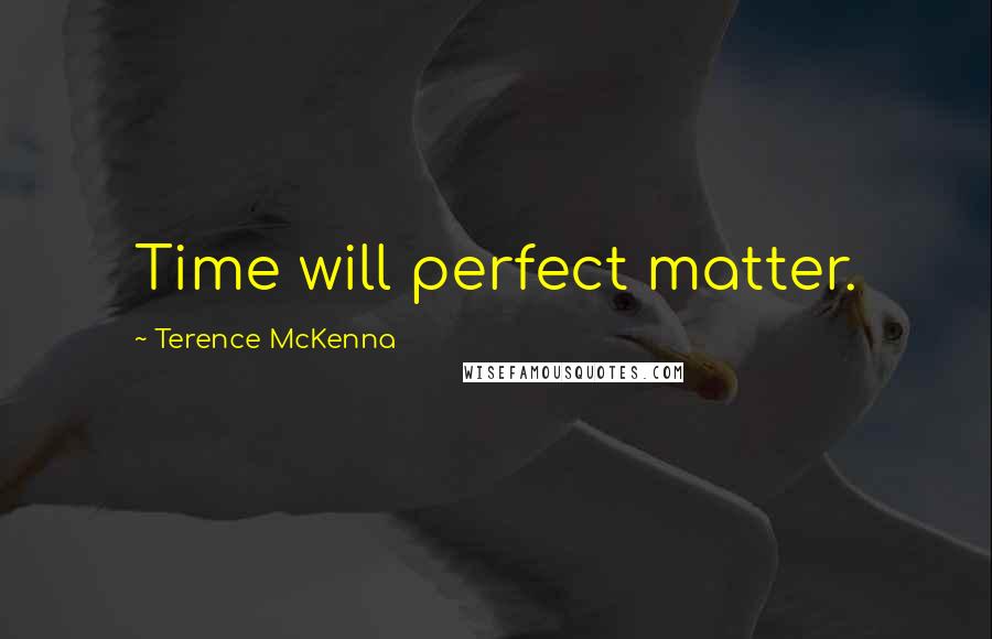 Terence McKenna Quotes: Time will perfect matter.