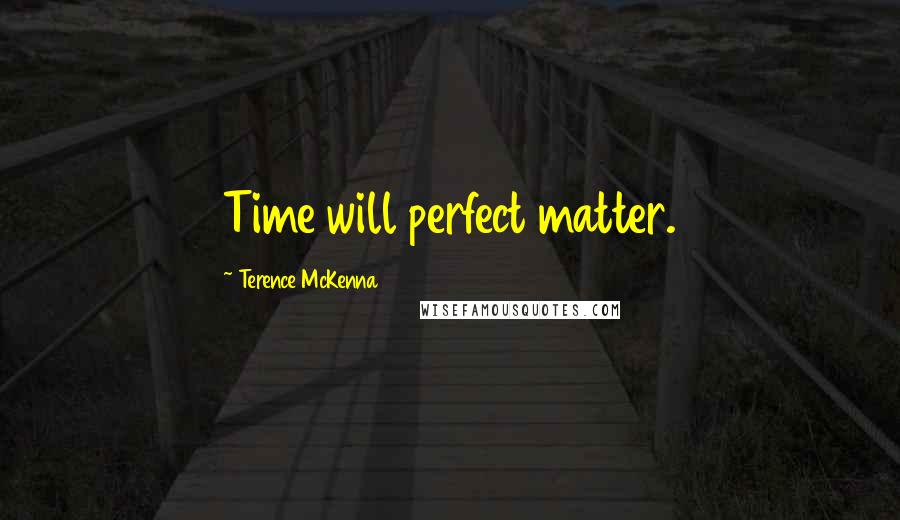 Terence McKenna Quotes: Time will perfect matter.