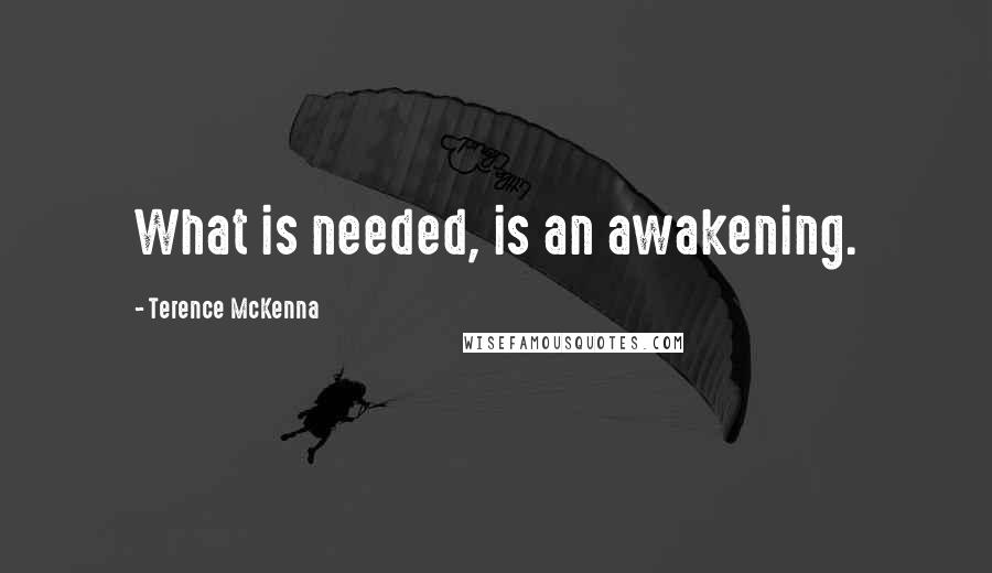 Terence McKenna Quotes: What is needed, is an awakening.