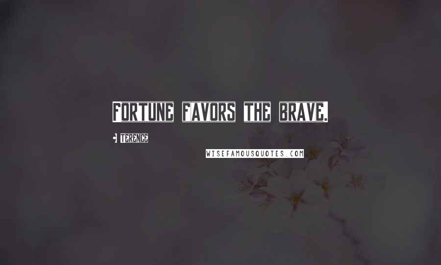 Terence Quotes: Fortune favors the brave.