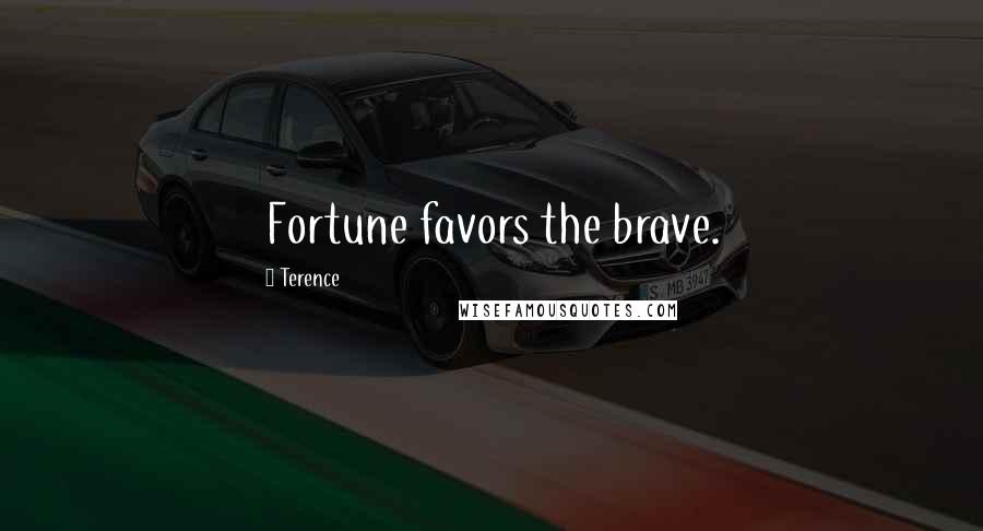 Terence Quotes: Fortune favors the brave.
