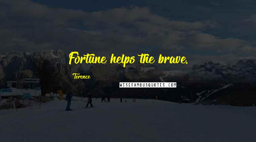 Terence Quotes: Fortune helps the brave.