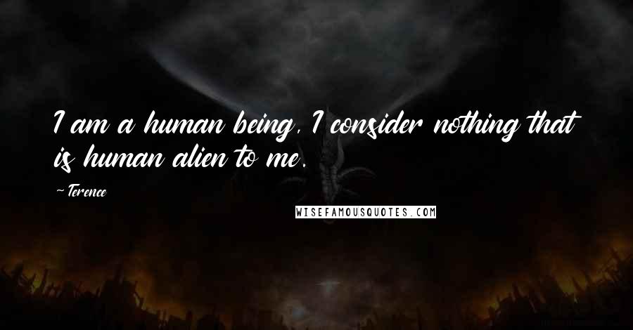 Terence Quotes: I am a human being, I consider nothing that is human alien to me.