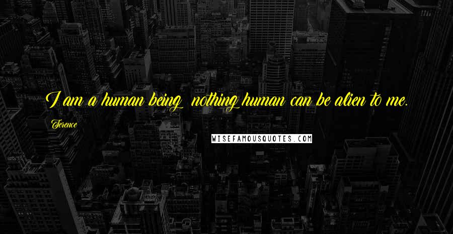 Terence Quotes: I am a human being; nothing human can be alien to me.