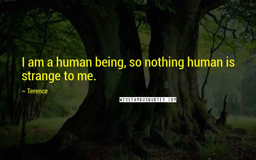 Terence Quotes: I am a human being, so nothing human is strange to me.