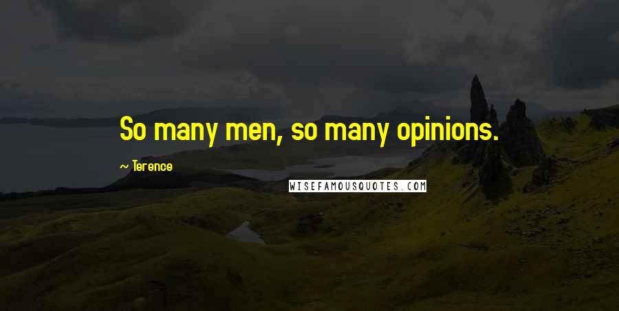 Terence Quotes: So many men, so many opinions.